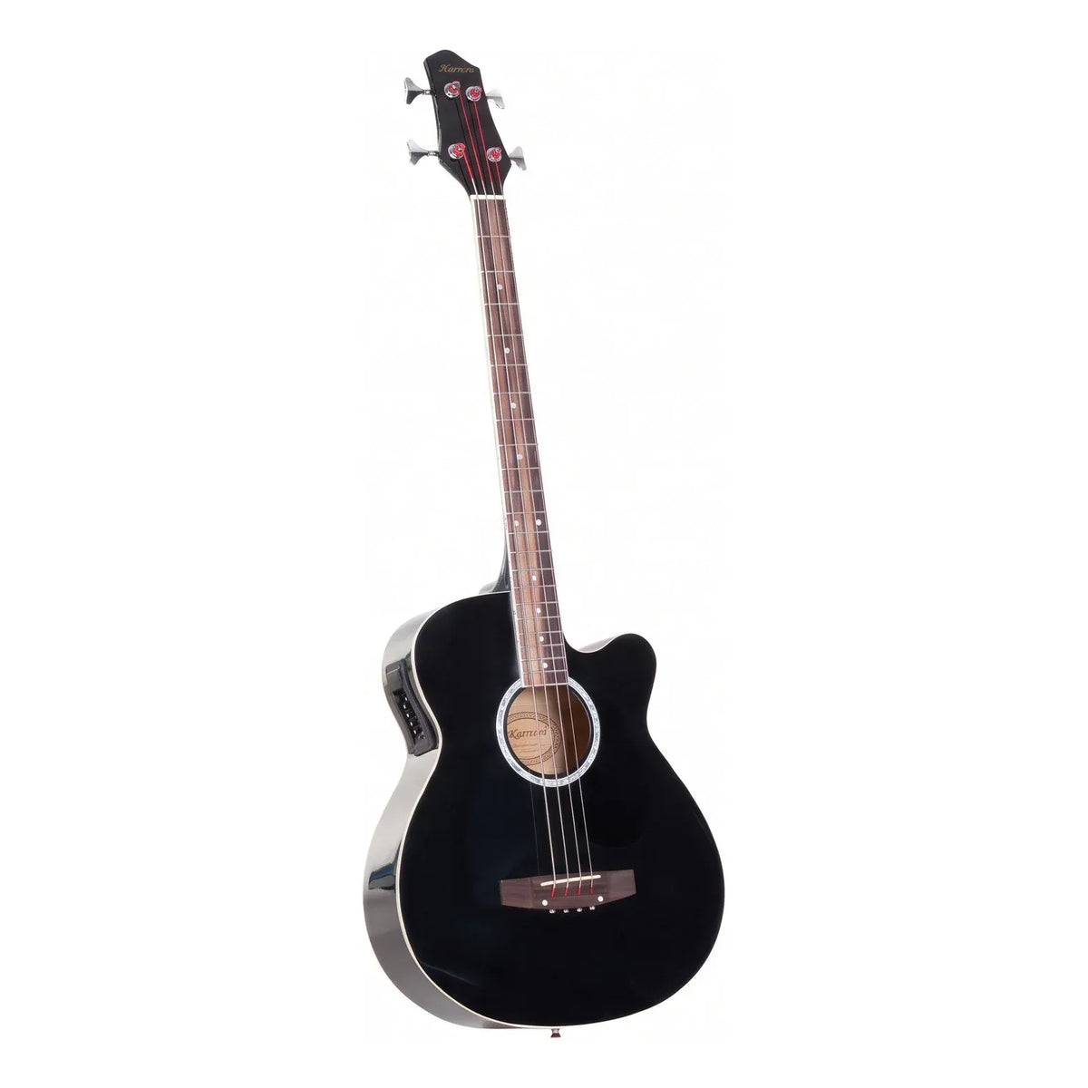 Karrera 43in Acoustic Bass Guitar - Black