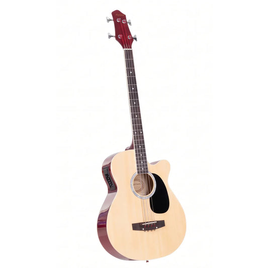 Karrera 43in Acoustic Bass Guitar with electric pickup   - Natural