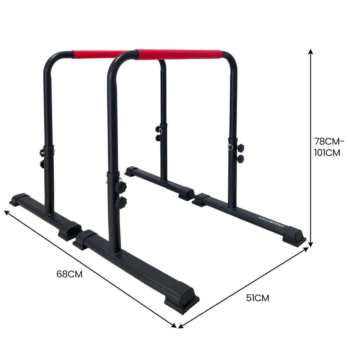 Powertrain Height-Adjustable Dip Bars Pair Load Capacity 200kg Separated Type
