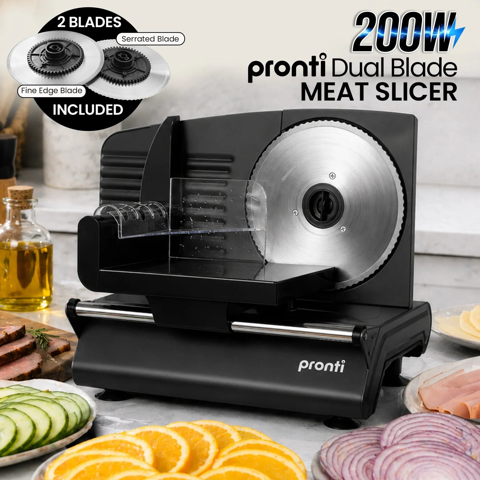 Pronti Electric Meat Slicer Food Cheese