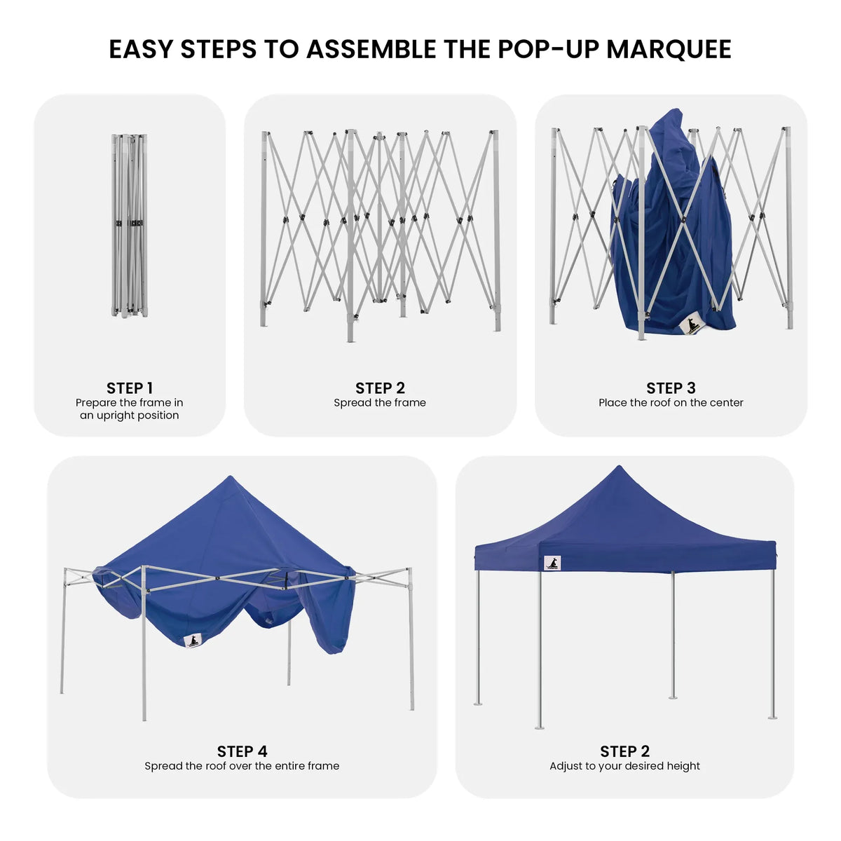 Wallaroo Gazebo Tent Marquee 3x3 PopUp Outdoor- Blue