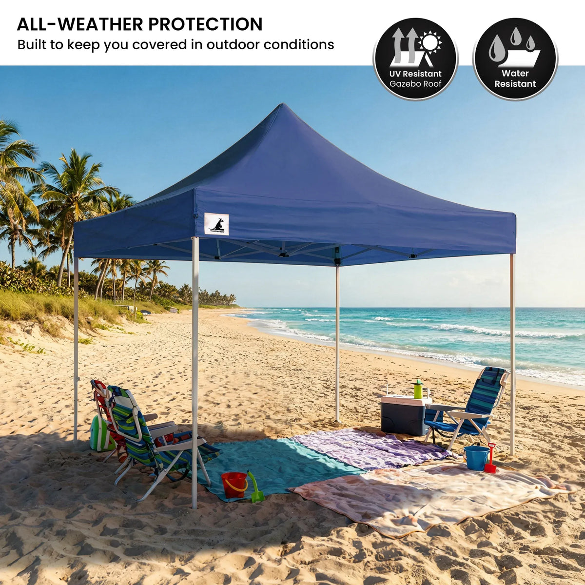 Wallaroo Gazebo Tent Marquee 3x3 PopUp Outdoor- Blue