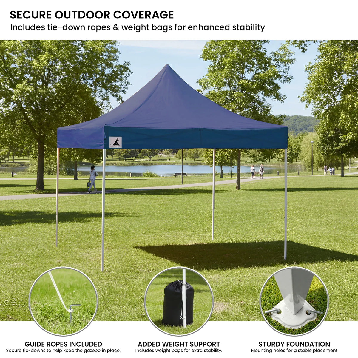Wallaroo Gazebo Tent Marquee 3x3 PopUp Outdoor- Blue
