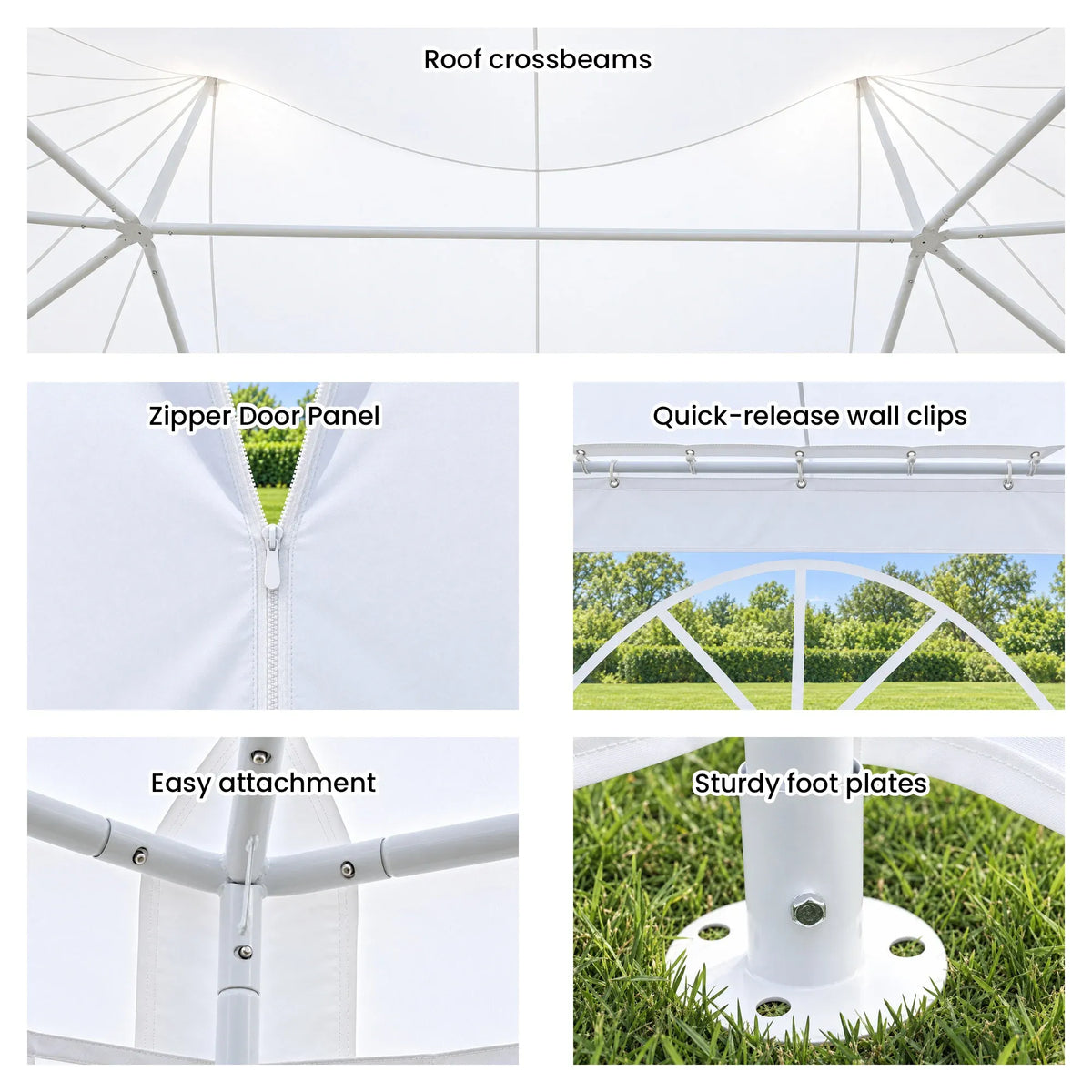 Wallaroo 6x4.5m Wedding Gazebo Marquee with Sidewalls