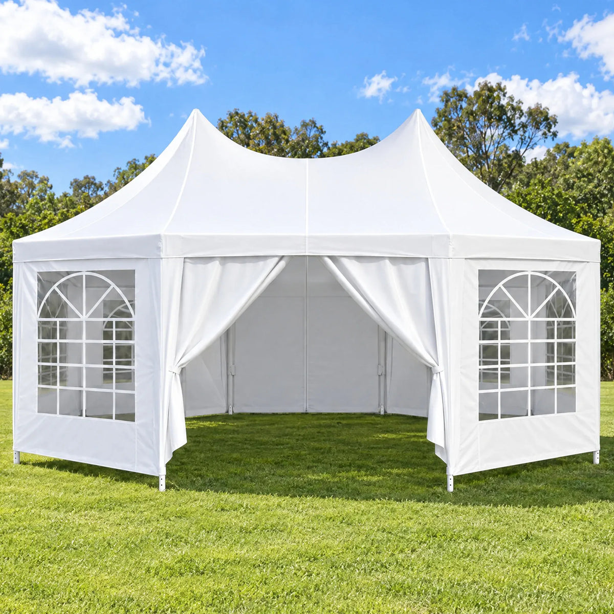 Wallaroo 6x4.5m Wedding Gazebo Marquee with Sidewalls