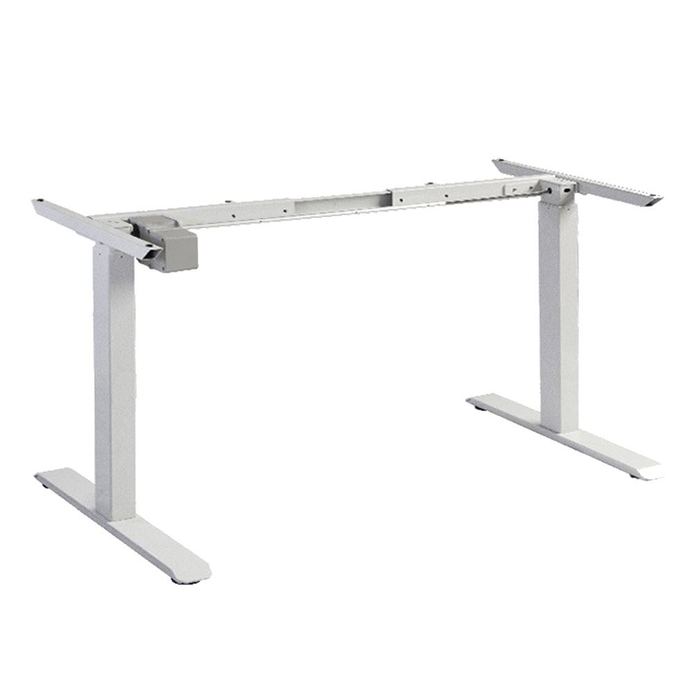 120cm Standing Desk Height Adjustable Sit Grey Stand Motorised Dual Motors Frame Black Top