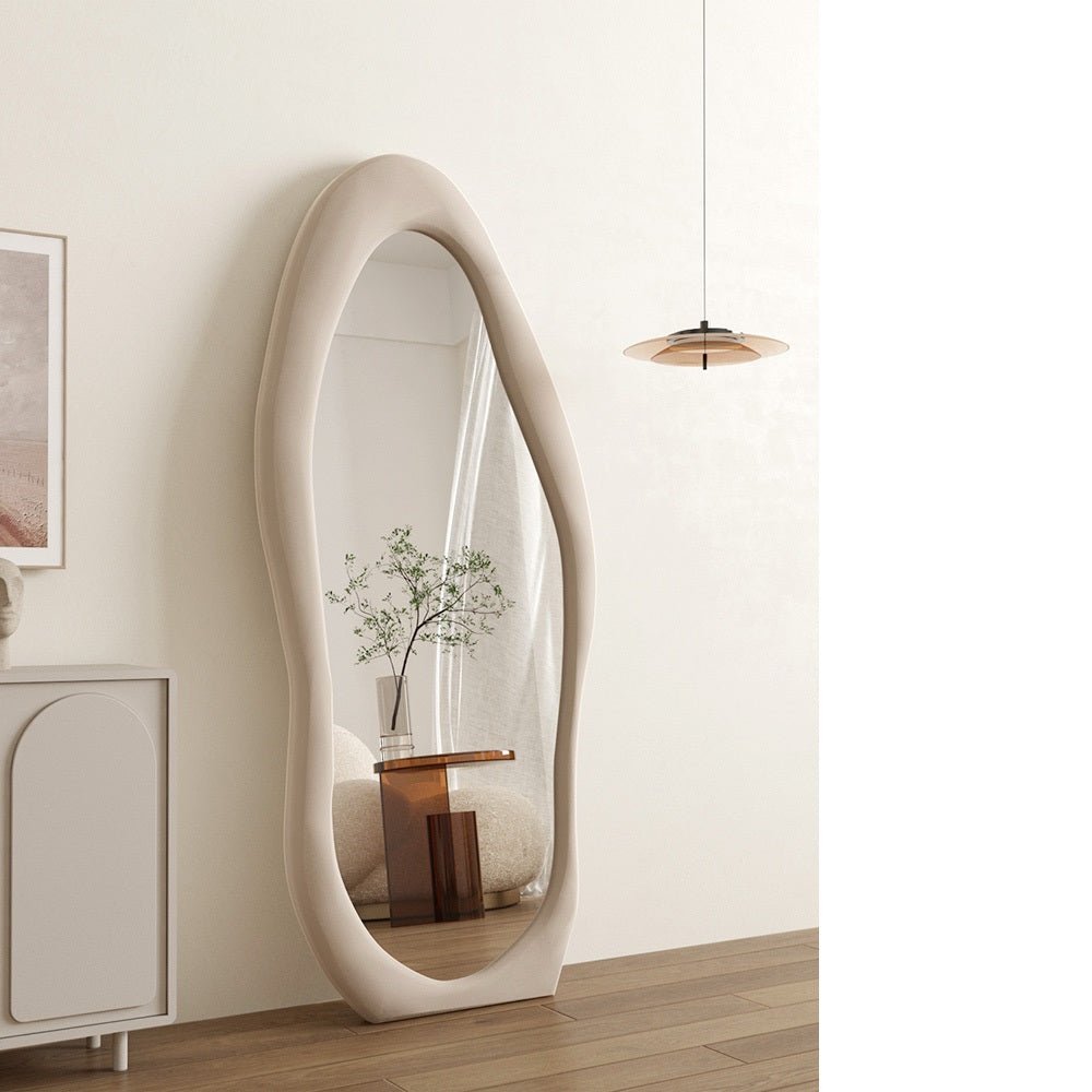 1.7m Standing MMirror Full Length Aesthetic Full Size Floor Mirror Bedroom Creative Modern Deco Pearl White