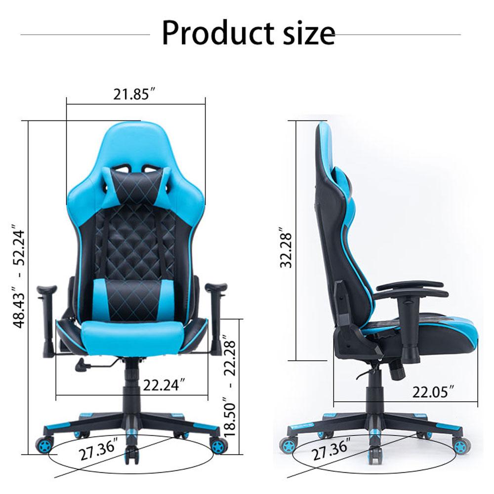 Gaming Chair Ergonomic Racing chair 165¬∞ Reclining Gaming Seat 3D Armrest Footrest Black Green