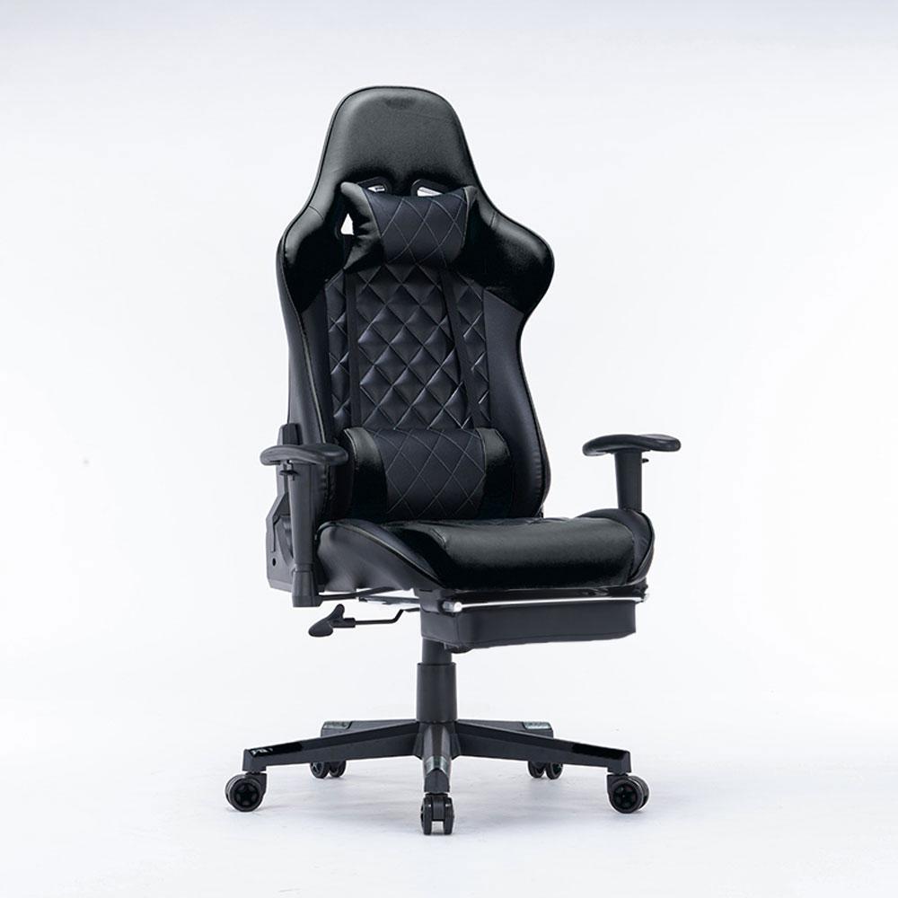 Gaming Chair Ergonomic Racing 165° Reclining Seat with 3D Armrest Footrest - Black Green