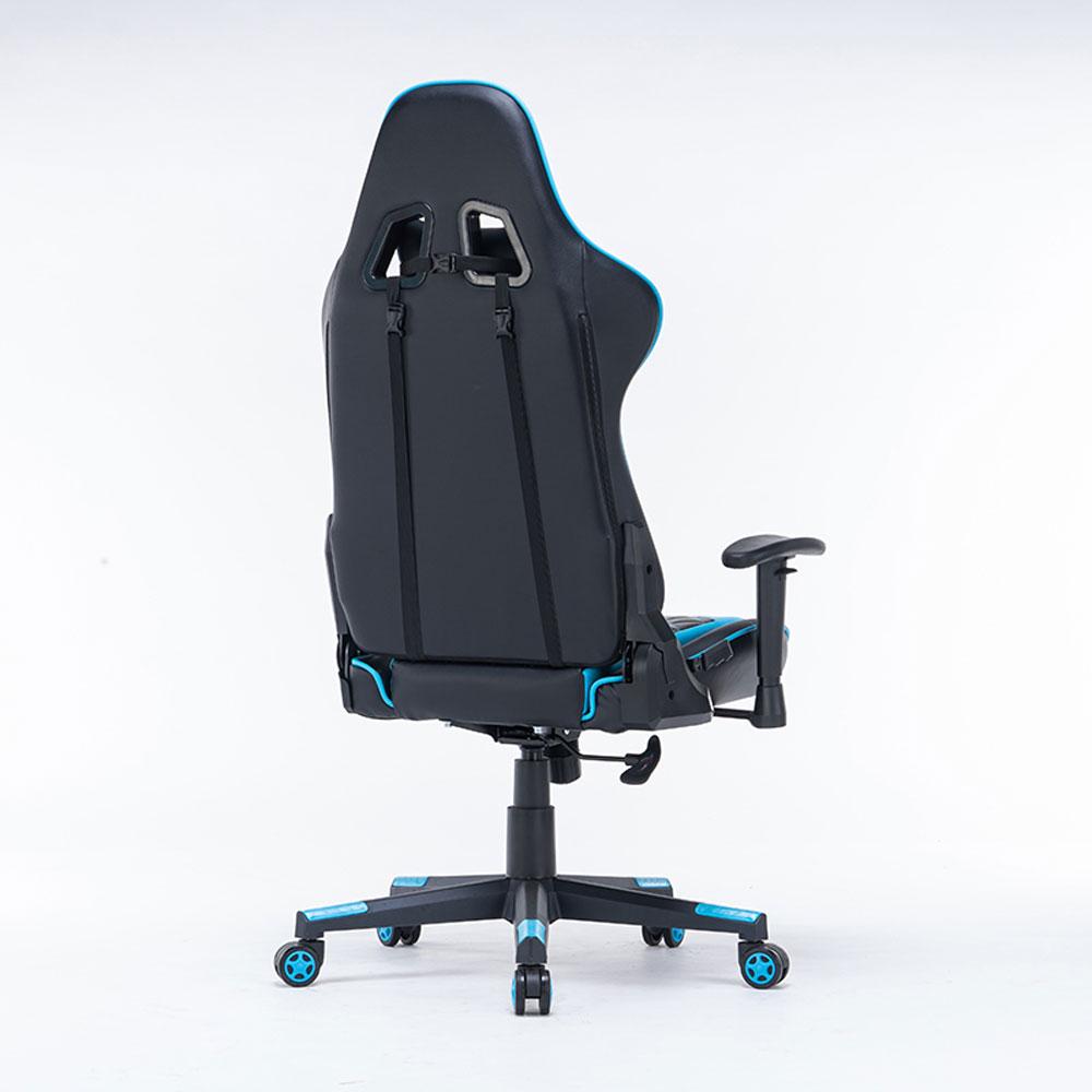 Gaming Chair Ergonomic Racing 165° Reclining Seat with 3D Armrest Footrest - Black