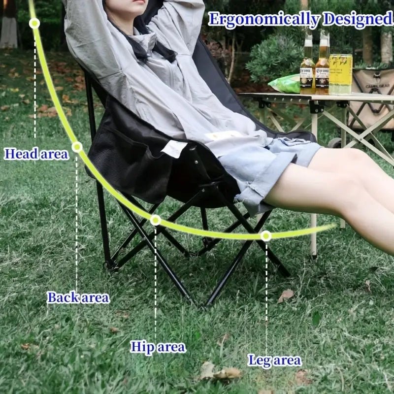 RAZOJESS Enlarged Moon Chair for Outdoor Camping Fishing Picnic - Sky Blue