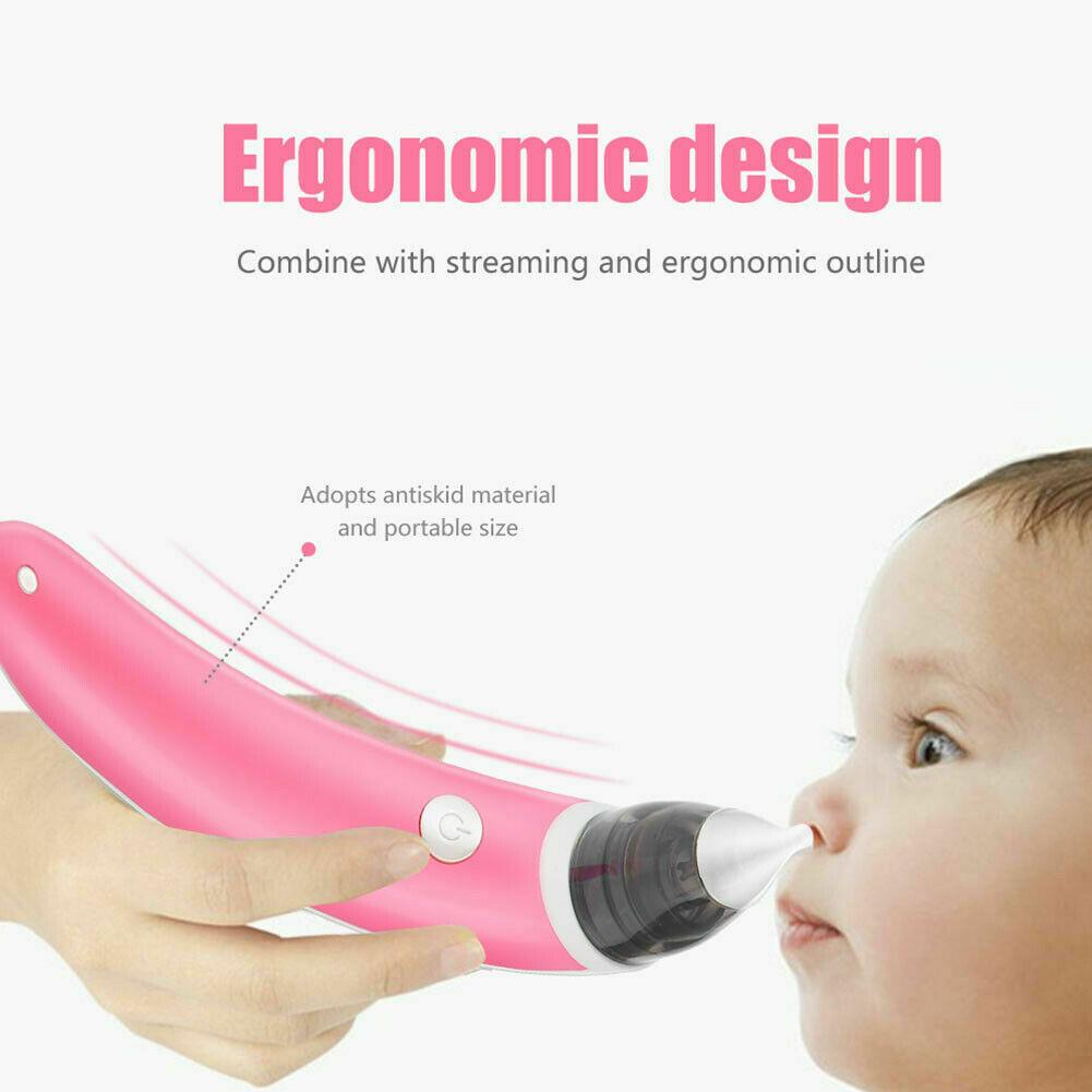 Baby Nasal Aspirator Safe Hygienic Nose Cleaner Snot Sucker for Baby - Red