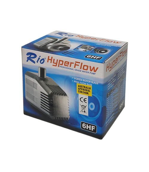 Submersible Water Pump 1330L/HR - Rio Hyperflow 6HF Professional Grade Pump for Hydroponic Systems