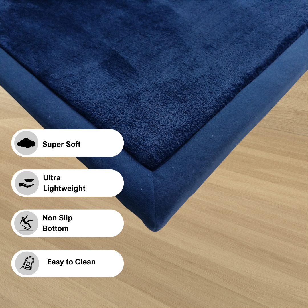 Soft Touch Ultra Plush Memory Foam Tatami Midnight Blue Mat - 200x300 CM