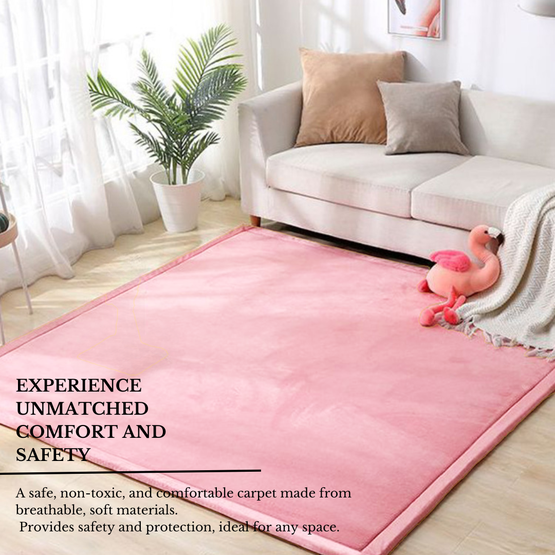 Soft Touch Ultra Plush Memory Foam Tatami Blush Pink Mat - 200x300 CM