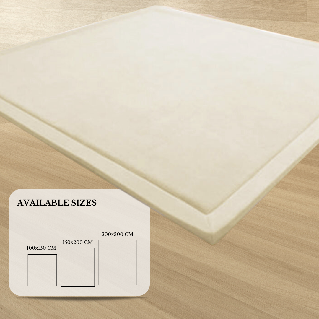 Soft Touch Ultra Plush Memory Foam Tatami Soft Ivory Mat - 200x300 CM