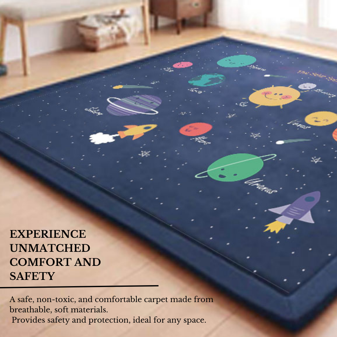 Soft Touch Ultra Plush Memory Foam Kids Star Galaxy Mat - 150x200 CM