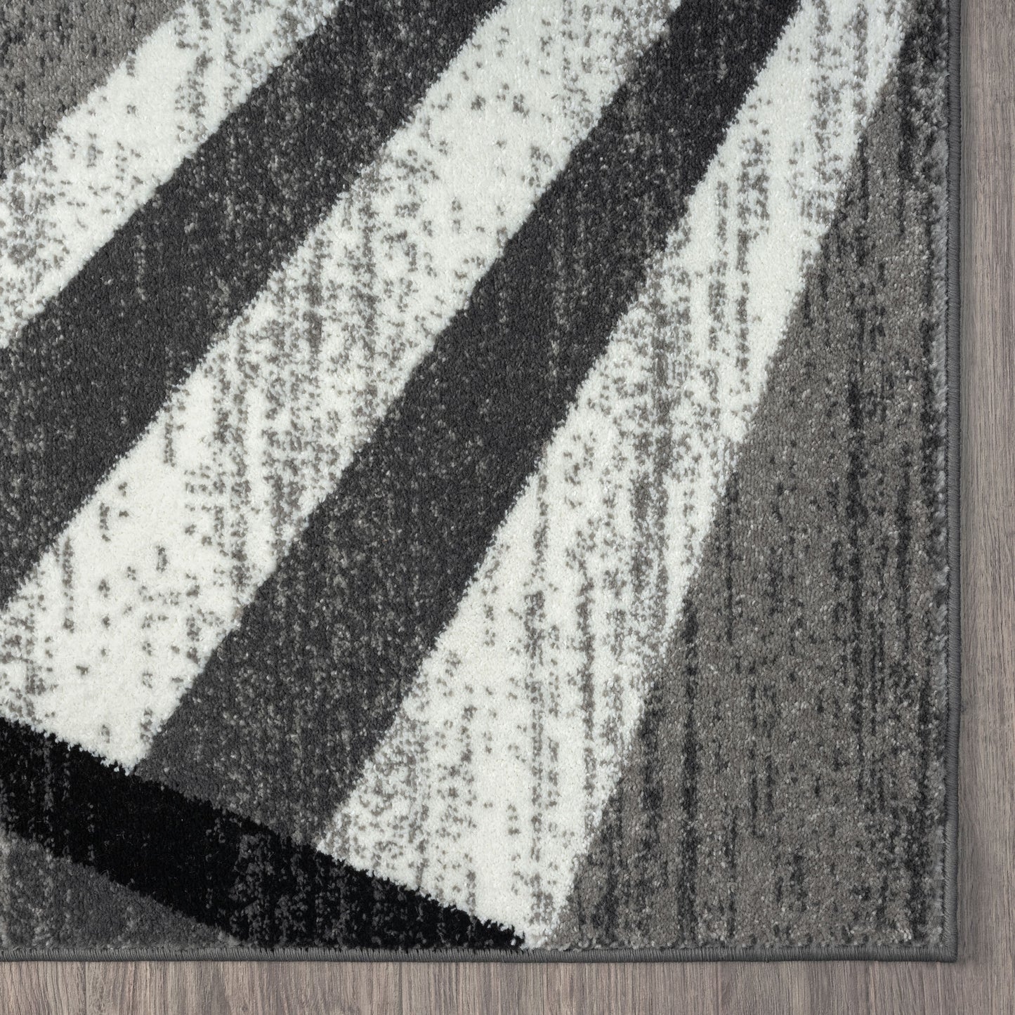 Adore Geometric Textural Rug - Grey - 160x230