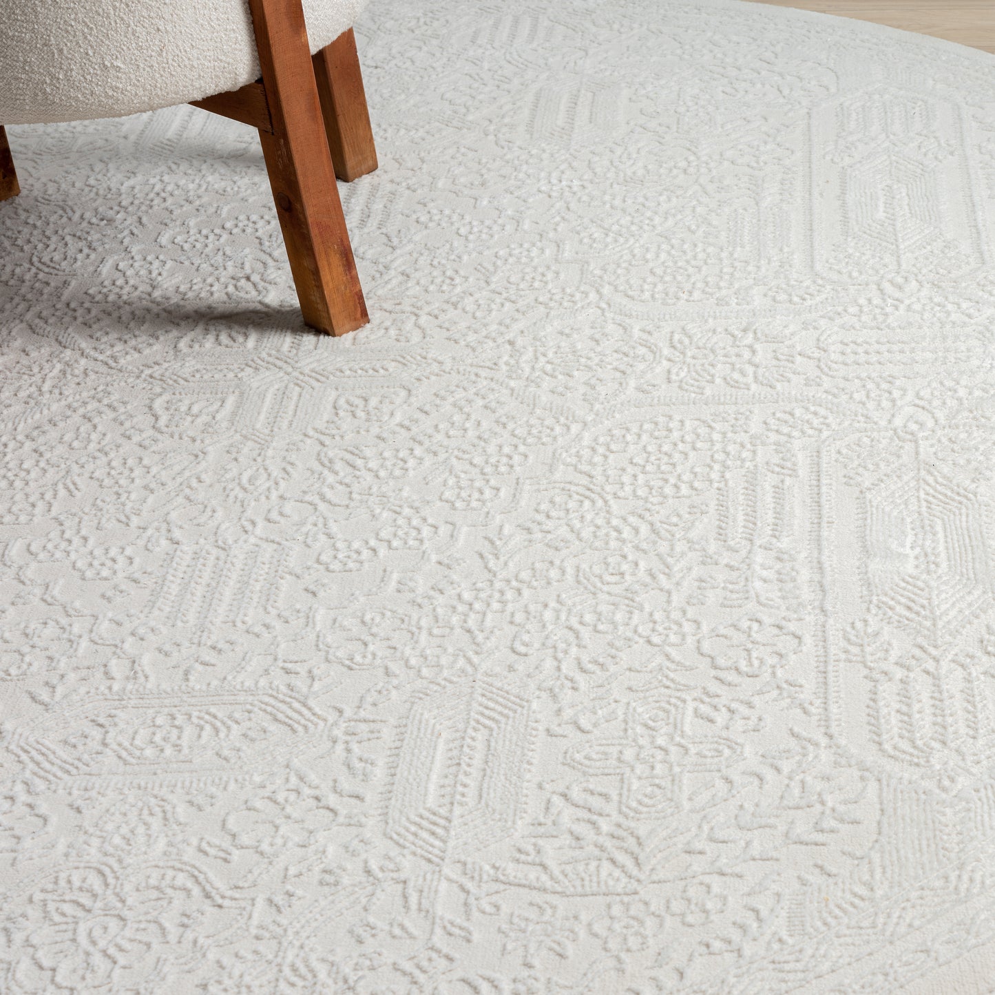 Grande Jacquard Rug - Ivory - 160x230