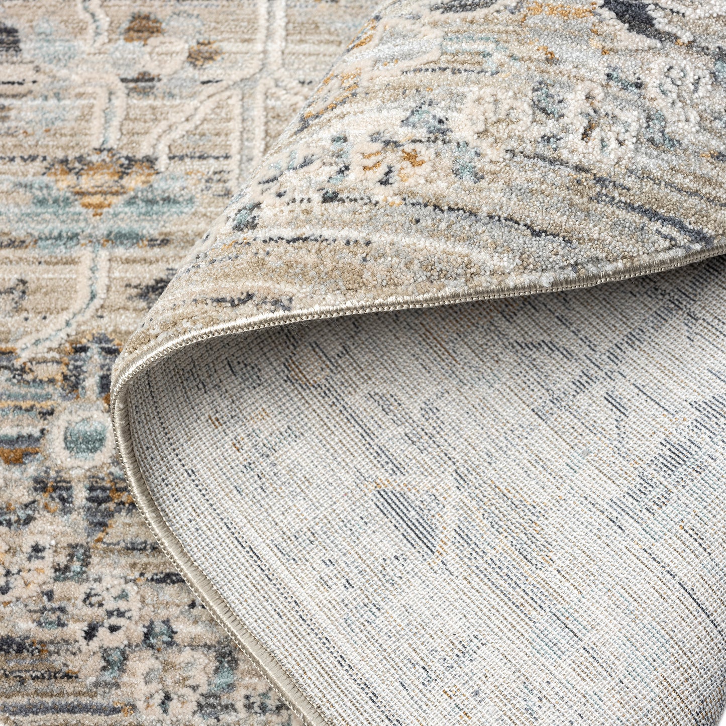 Aubre Contemporary Area Rug - Taupe - 190x190