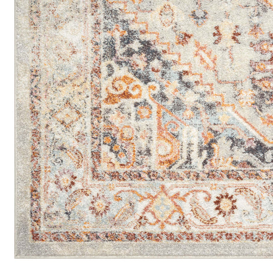 Ornate Persian Vintage Rug - Grey - 200x200