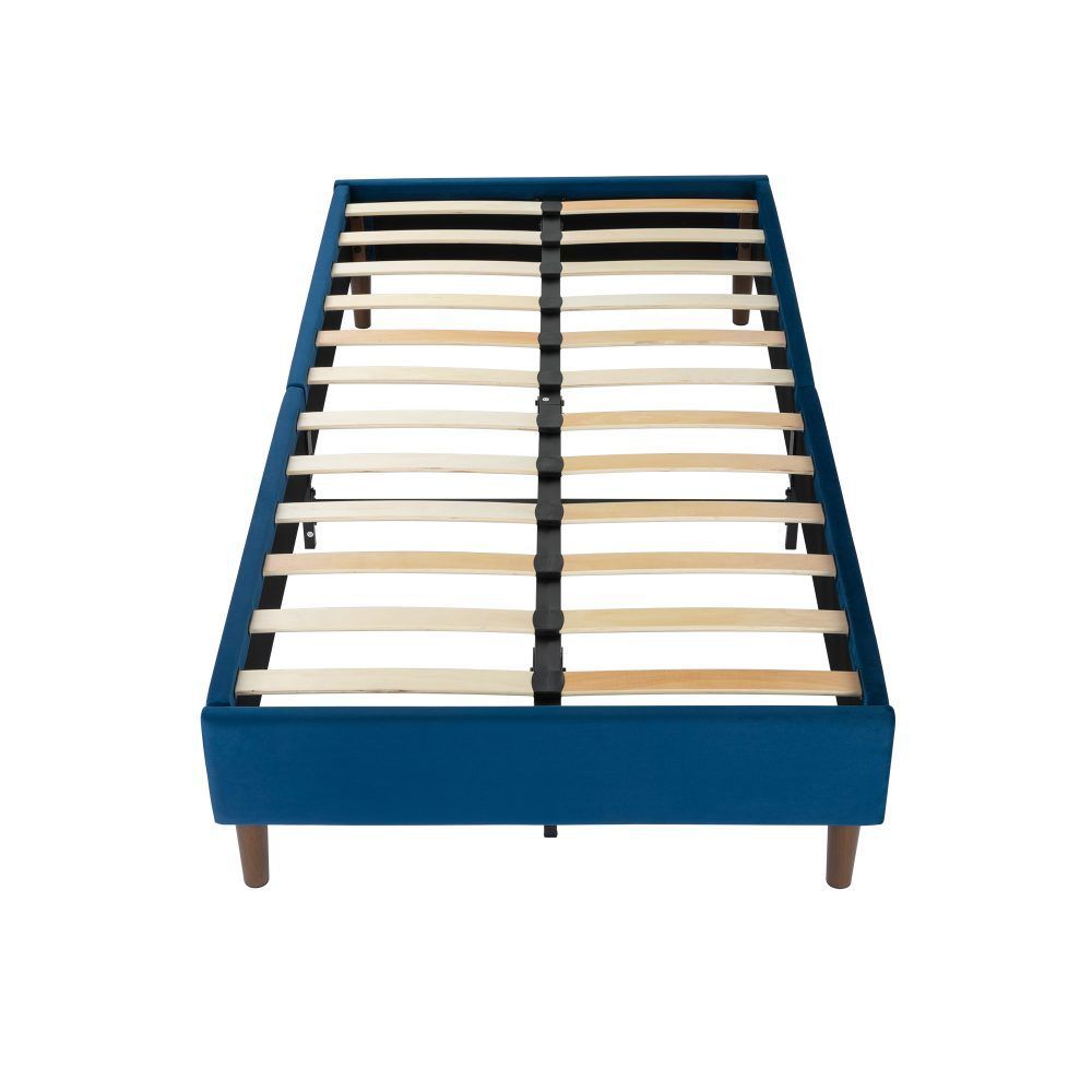 Bed Frame Velvet Blue - Single