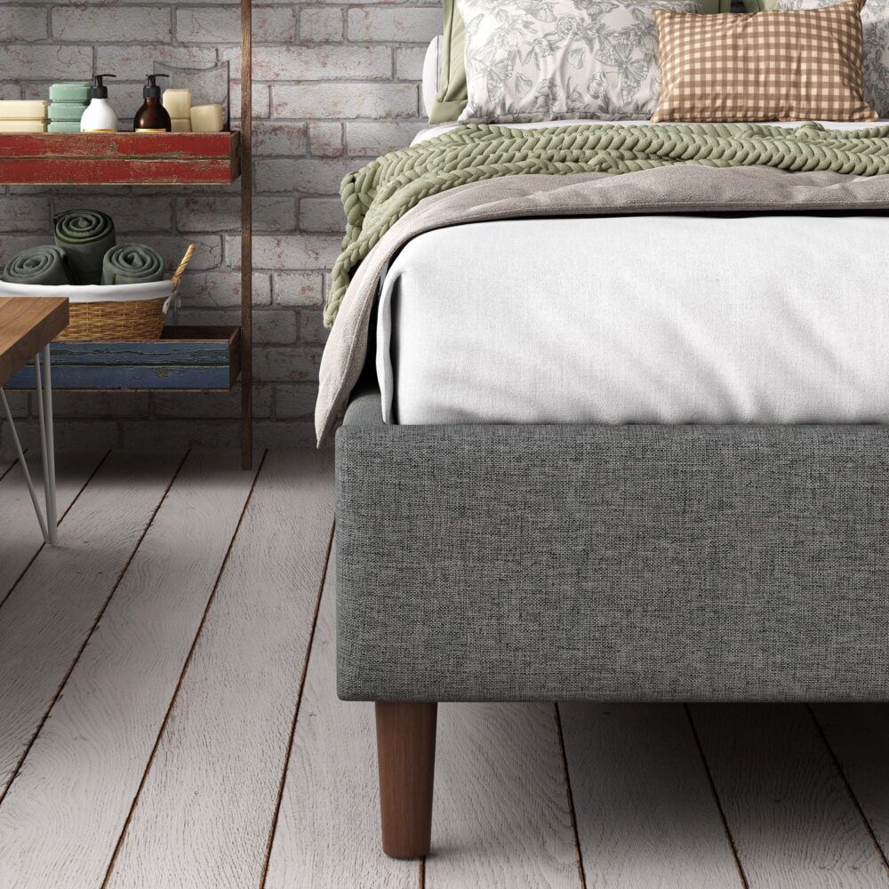 Bed Frame Mattress Foundation - Dark Grey Queen