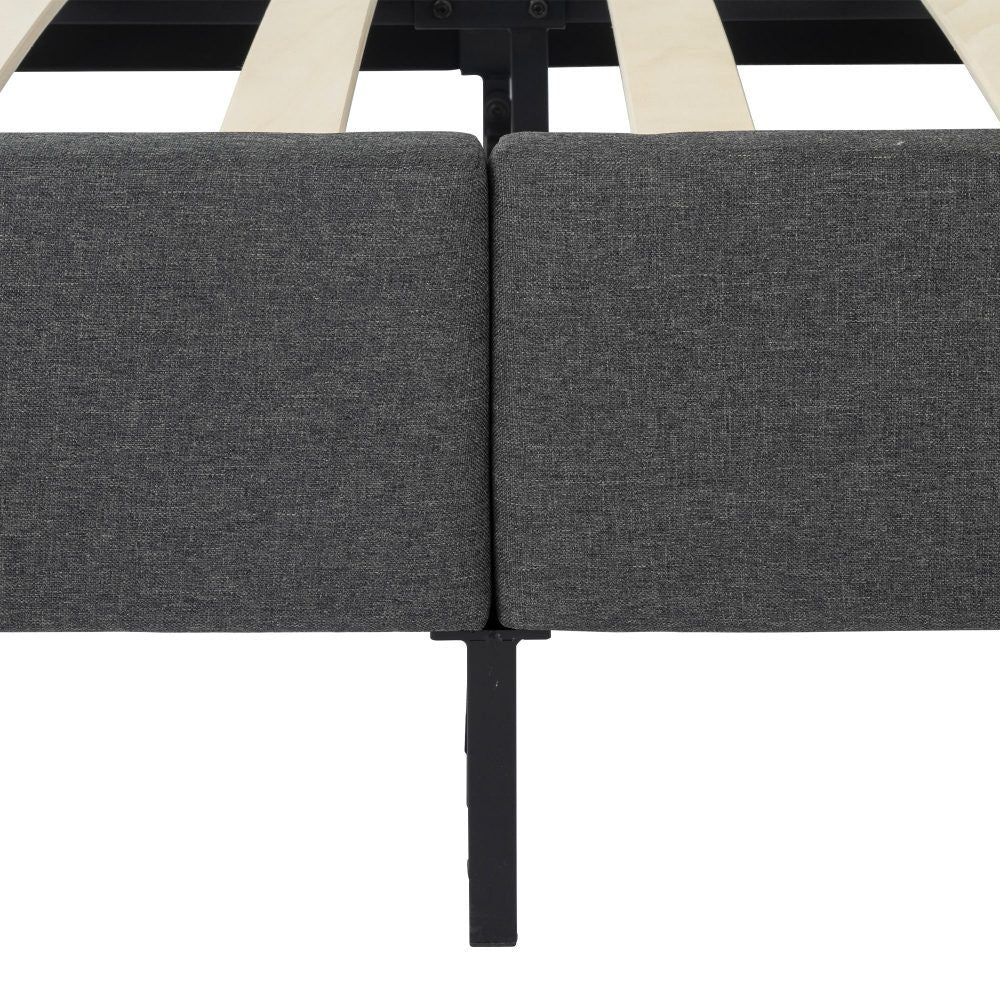 Bed Frame Mattress Foundation - Dark Grey Queen