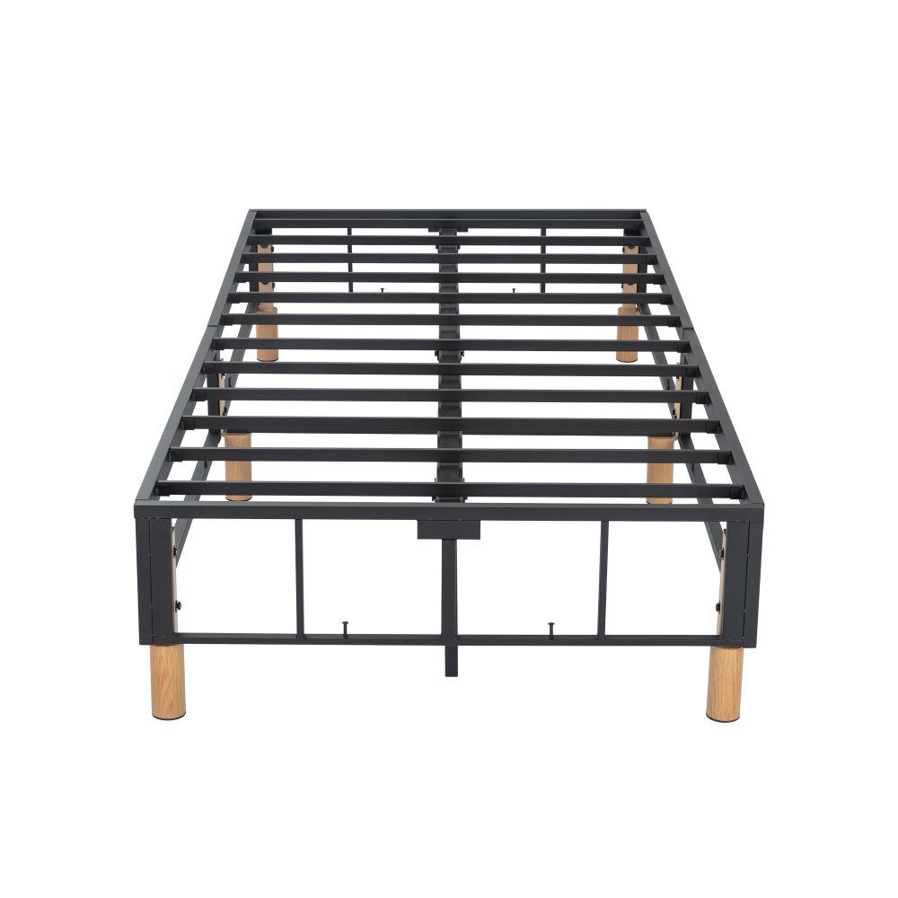 Metal Bed Frame Mattress Foundation - Blue Double