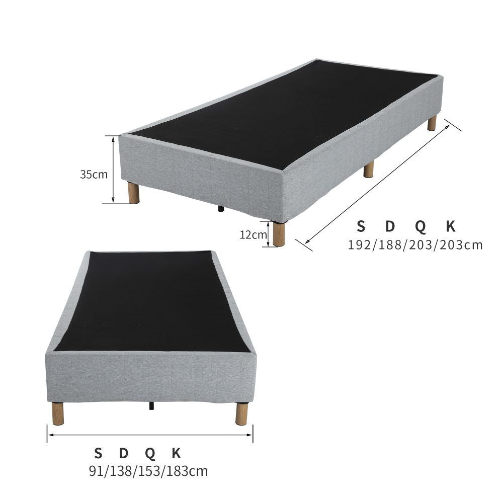 Metal Bed Frame Mattress Foundation - Blue King