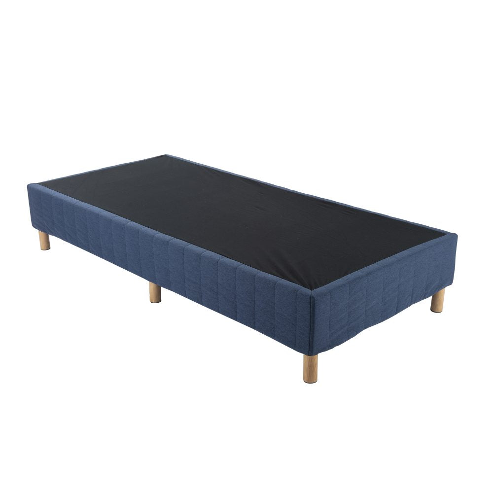 Metal Bed Frame Mattress Foundation Blue ‚Äì King