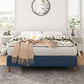 Metal Bed Frame Mattress Foundation - Blue Queen