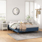 Metal Bed Frame Mattress Foundation - Blue Queen