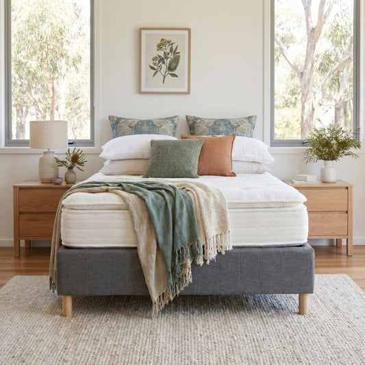 Metal Bed Frame Mattress Foundation - Dark Grey King