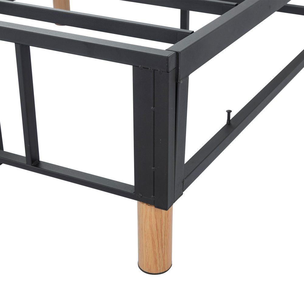 Metal Bed Frame Mattress Foundation - Light Grey King
