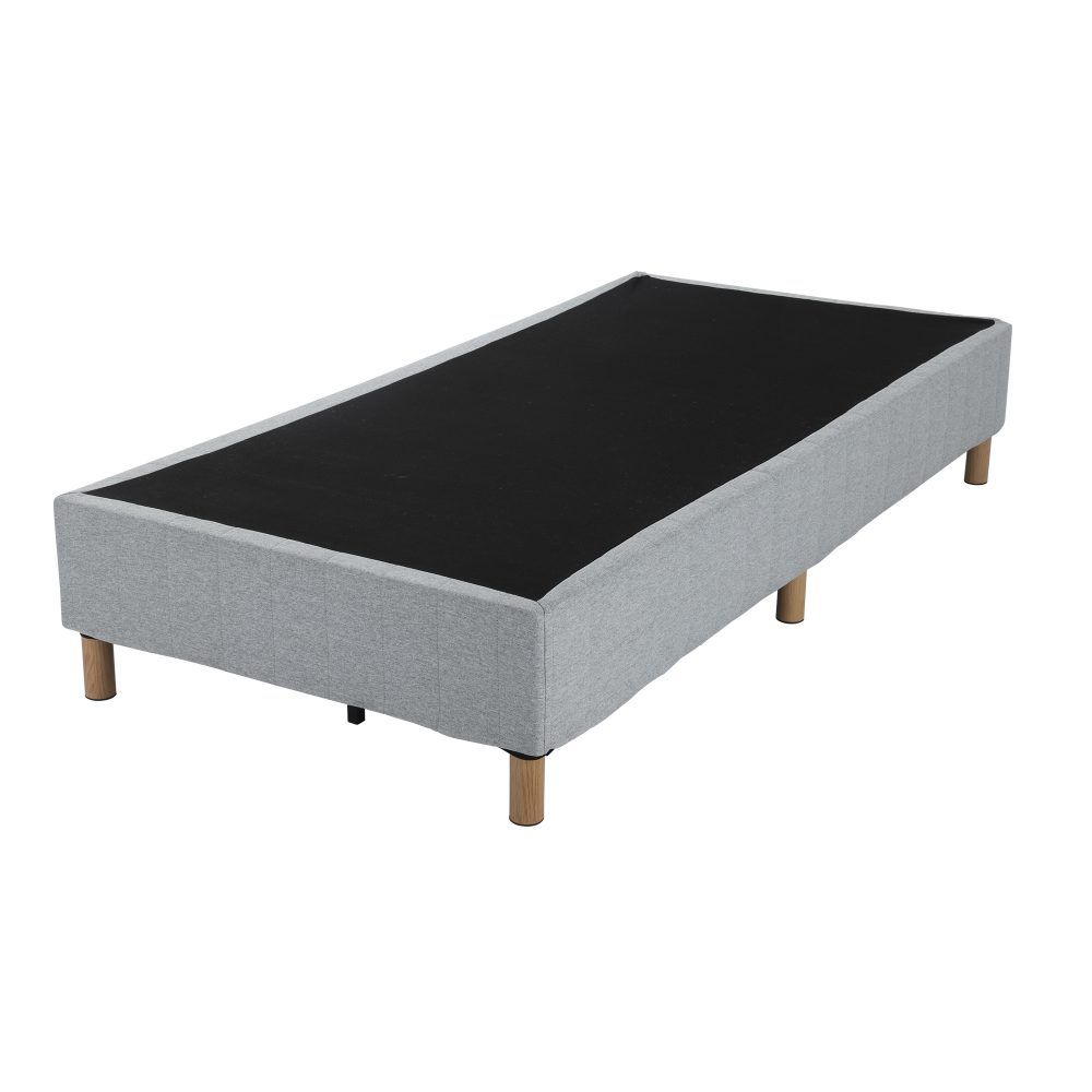 Metal Bed Frame Mattress Foundation - Light Grey Single