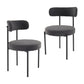 Elsa Dining Chairs Charcoal Chic Boucle Set