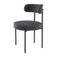 Elsa Dining Chairs Charcoal Chic Boucle Set