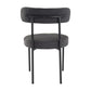 Elsa Dining Chairs Charcoal Chic Boucle Set