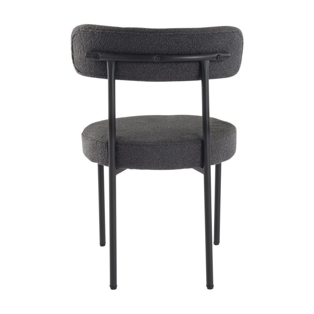 Elsa Dining Chairs Charcoal Chic Boucle Set