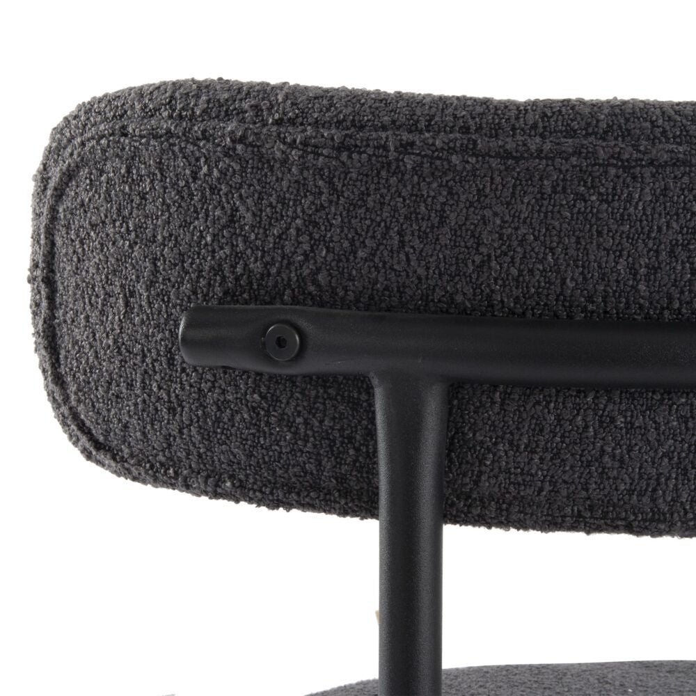 Elsa Dining Chairs Charcoal Chic Boucle Set