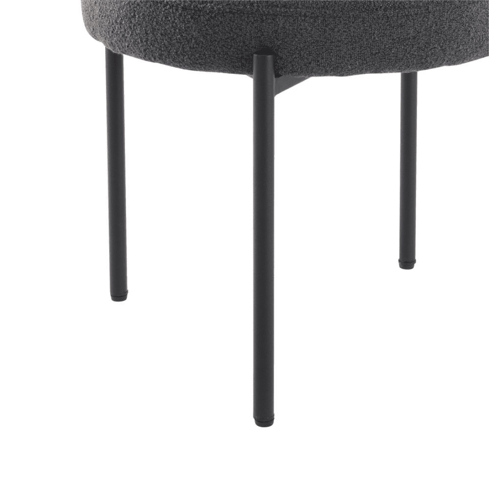 Elsa Dining Chairs Charcoal Chic Boucle Set