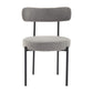 Elsa Dining Chairs Plush Boucle Cushioned in Slate Grey