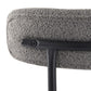 Elsa Dining Chairs Plush Boucle Cushioned in Slate Grey