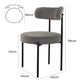 Elsa Dining Chairs Plush Boucle Cushioned in Slate Grey