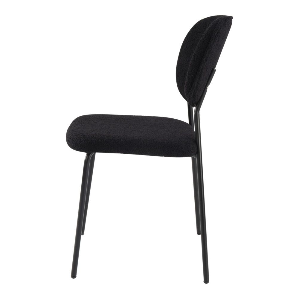 Charcoal Charm Armless Dining Chair Duo