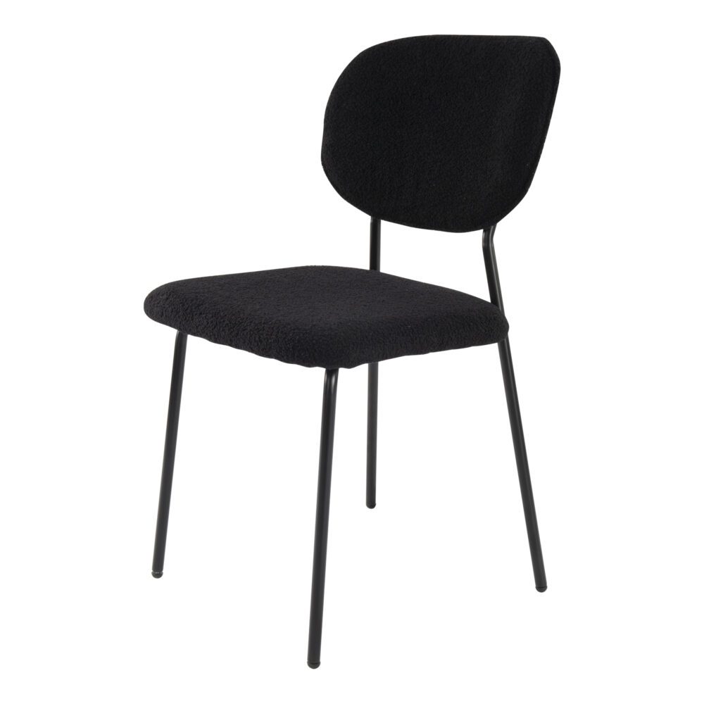 Charcoal Charm Armless Dining Chair Duo