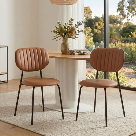 Tan Temptation Chair Duo - Stylish Accent Seating