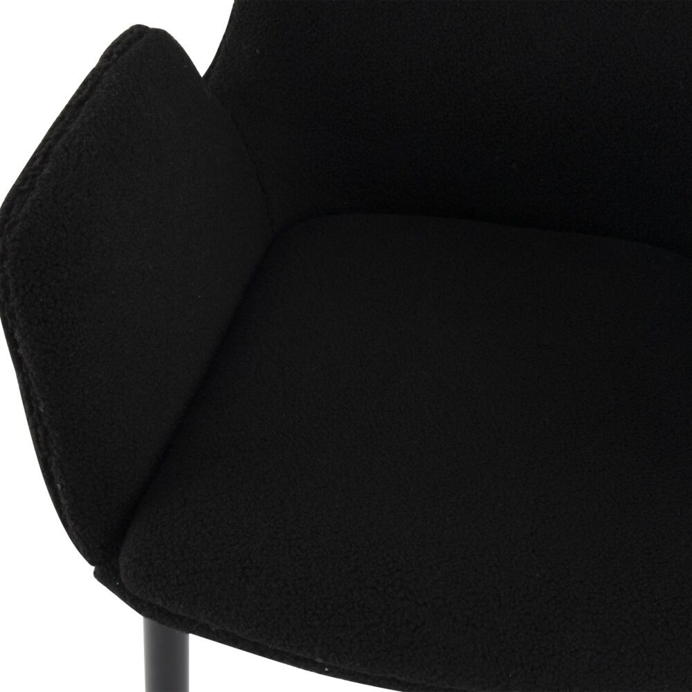 Charcoal Embrace Boucle &#8211; teddy Sherpa Fabric Armchair Set