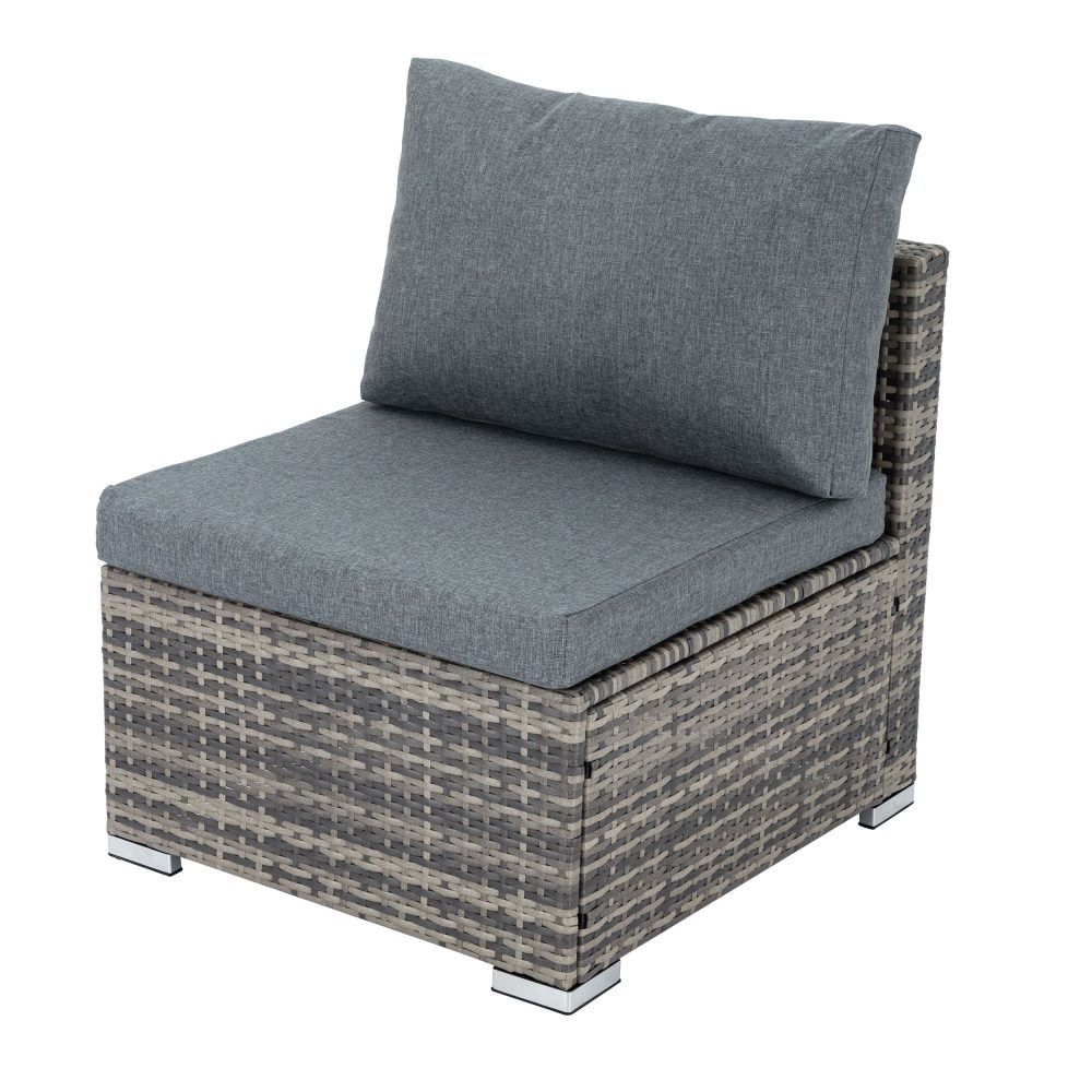 Outdoor Lounge Set Ottoman-Style - Grey